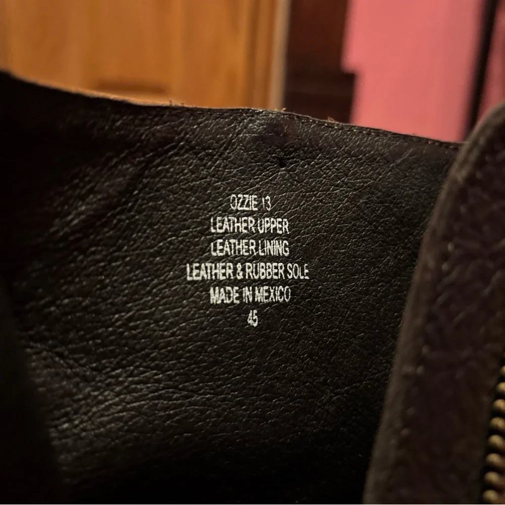 Freebird By Steven Mens Brown Leather Zipper Biker Boot Size 13 Ozzie - Picture 7 of 7